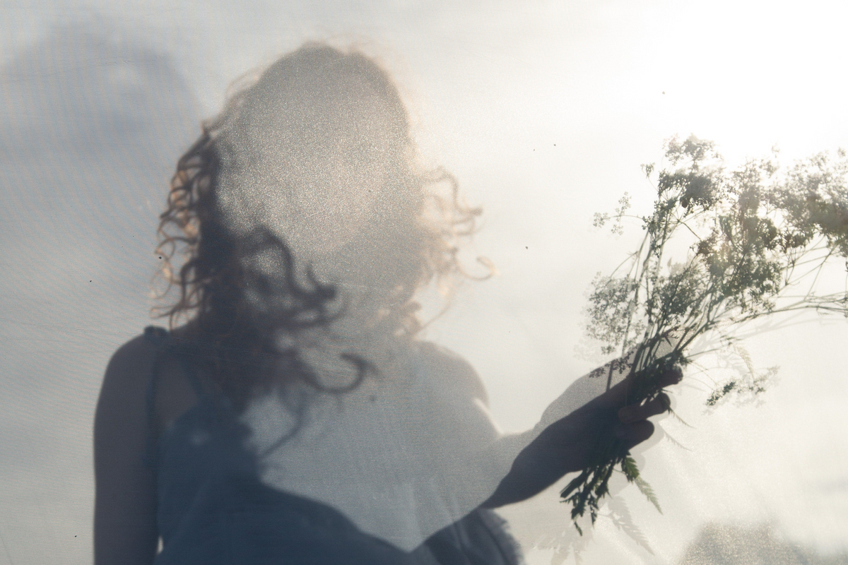 Woman supporting balanced hormones naturally